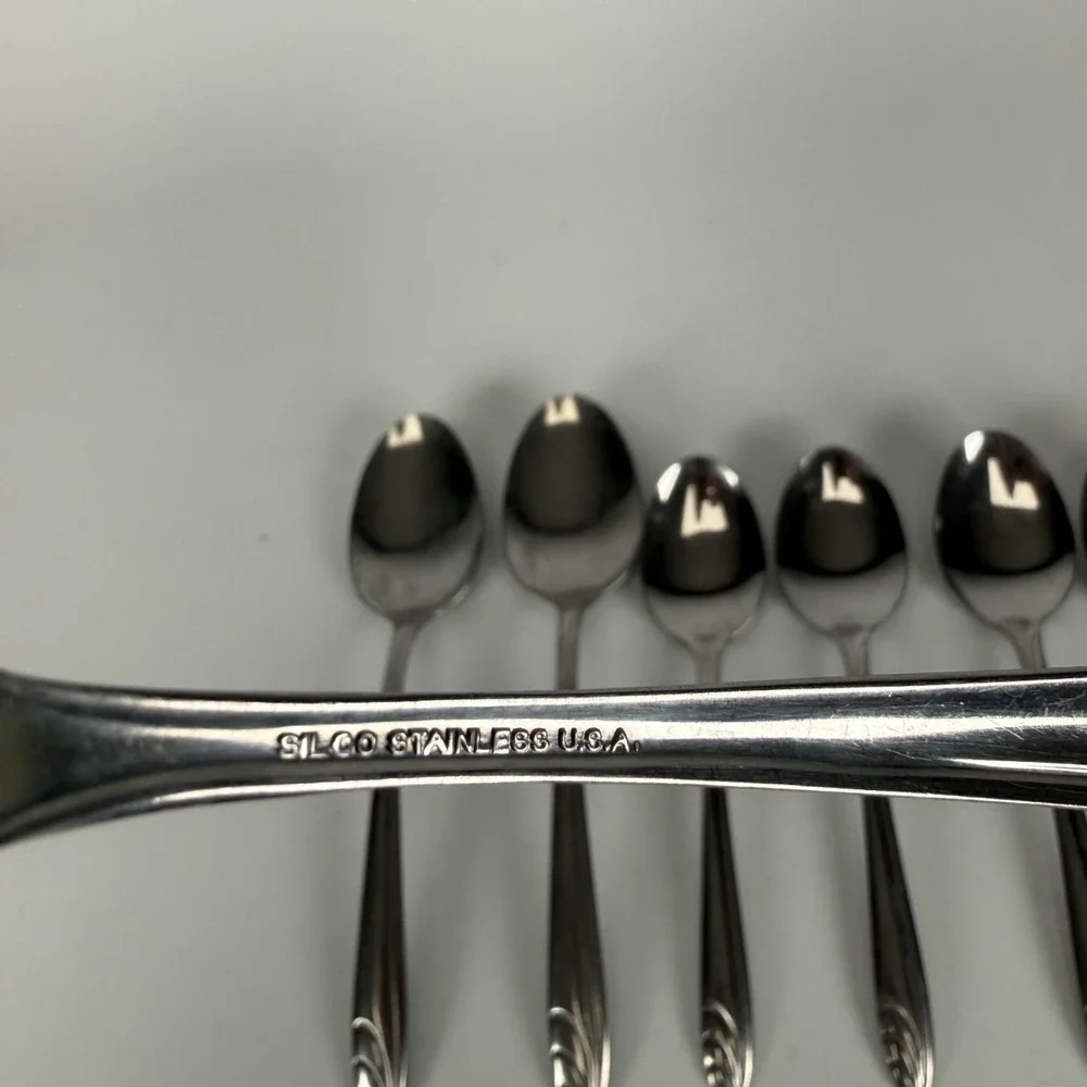 SILCO Stainless Steel USA Lot Of 7 MIX Spoons Prevue Pattern
